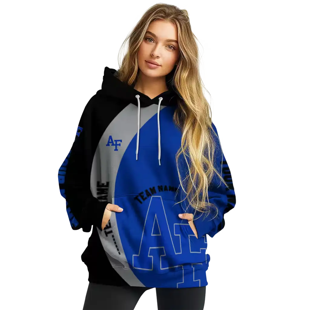 personalized air force falcons minimalist design blue black hoodie high quality personalized air force falcons minimalist design blue black hoodie high quality