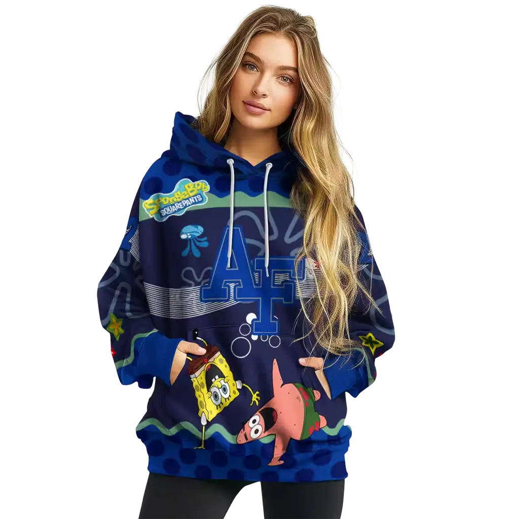 personalized air force falcons spongebob patrick star blue navy hoodie high quality personalized air force falcons spongebob patrick star blue navy hoodie high quality