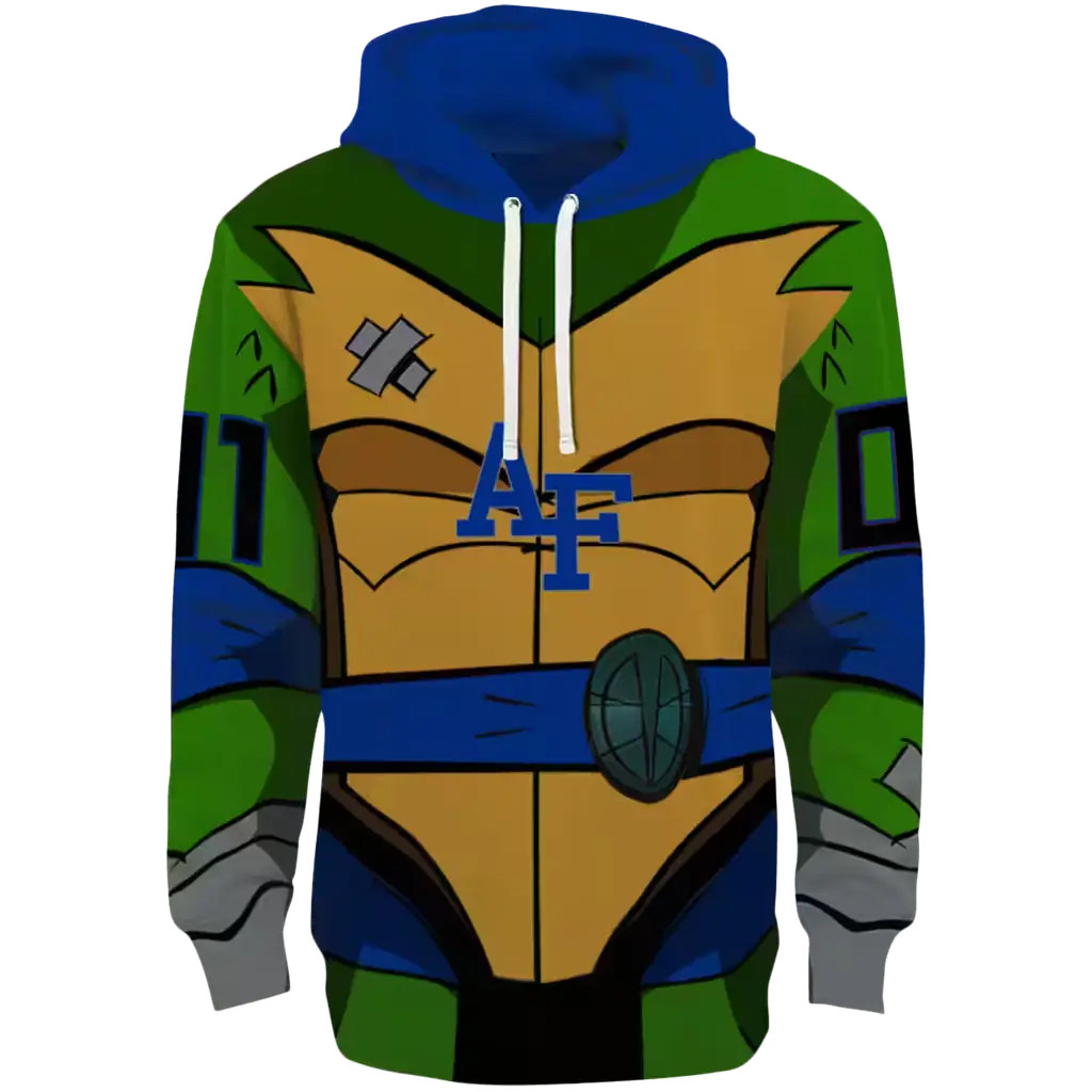 personalized air force falcons superhero armor blue green hoodie best selling personalized air force falcons superhero armor blue green hoodie best selling
