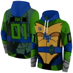 personalized air force falcons superhero armor blue green hoodie best selling