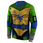 personalized air force falcons superhero armor blue green hoodie best selling