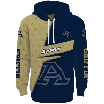 personalized akron zips abstract shape blue hoodie best selling