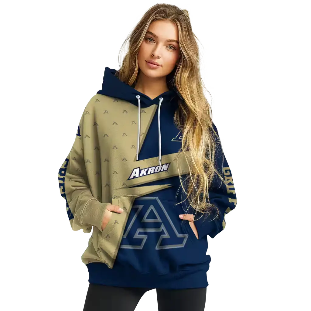 personalized akron zips abstract shape blue hoodie high quality personalized akron zips abstract shape blue hoodie high quality
