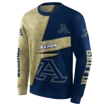 personalized akron zips abstract shape blue hoodie best selling