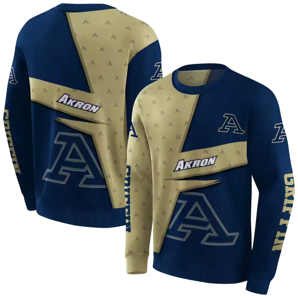 personalized akron zips abstract shape blue hoodie premium grade personalized akron zips abstract shape blue hoodie premium grade