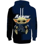 personalized akron zips baby yoda blue black hoodie best selling