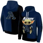 personalized akron zips baby yoda blue black hoodie best selling