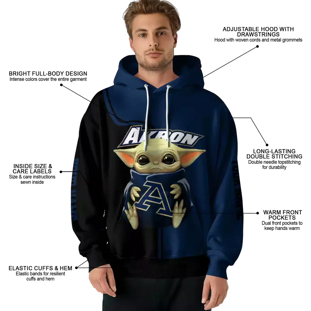 personalized akron zips baby yoda blue black hoodie latest model personalized akron zips baby yoda blue black hoodie latest model