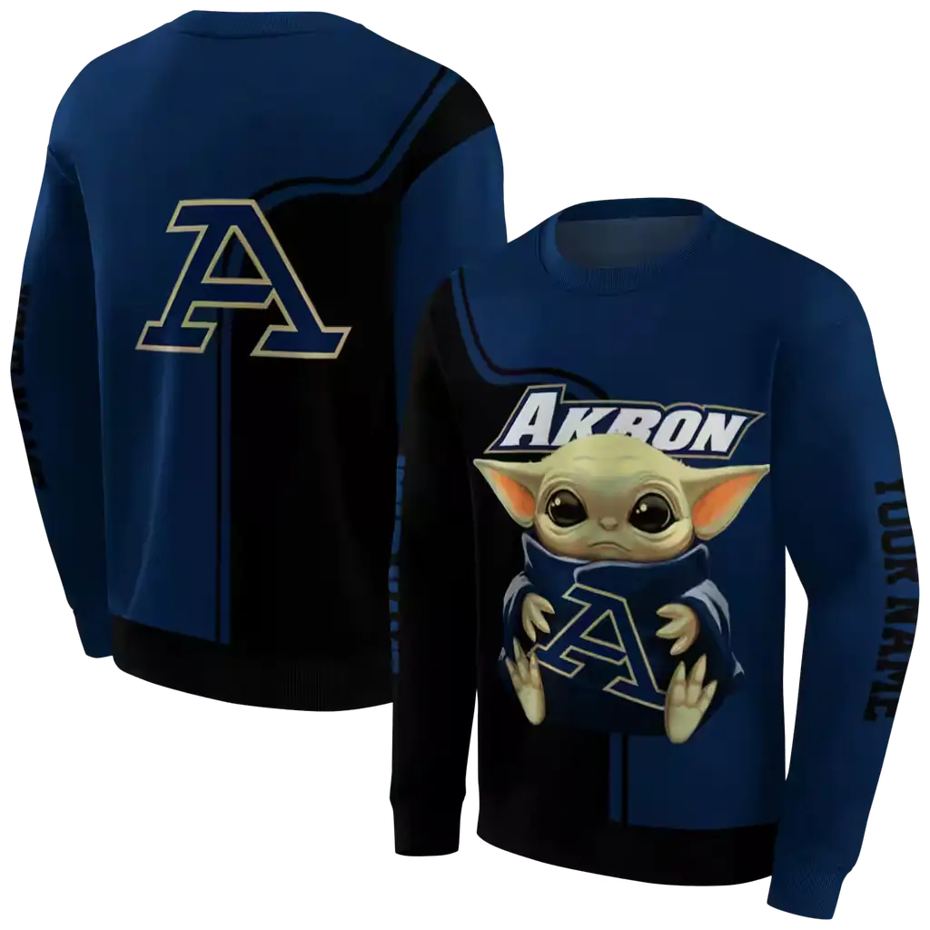 personalized akron zips baby yoda blue black hoodie premium grade personalized akron zips baby yoda blue black hoodie premium grade
