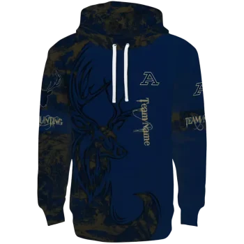 personalized akron zips deer silhouette blue hoodie best selling