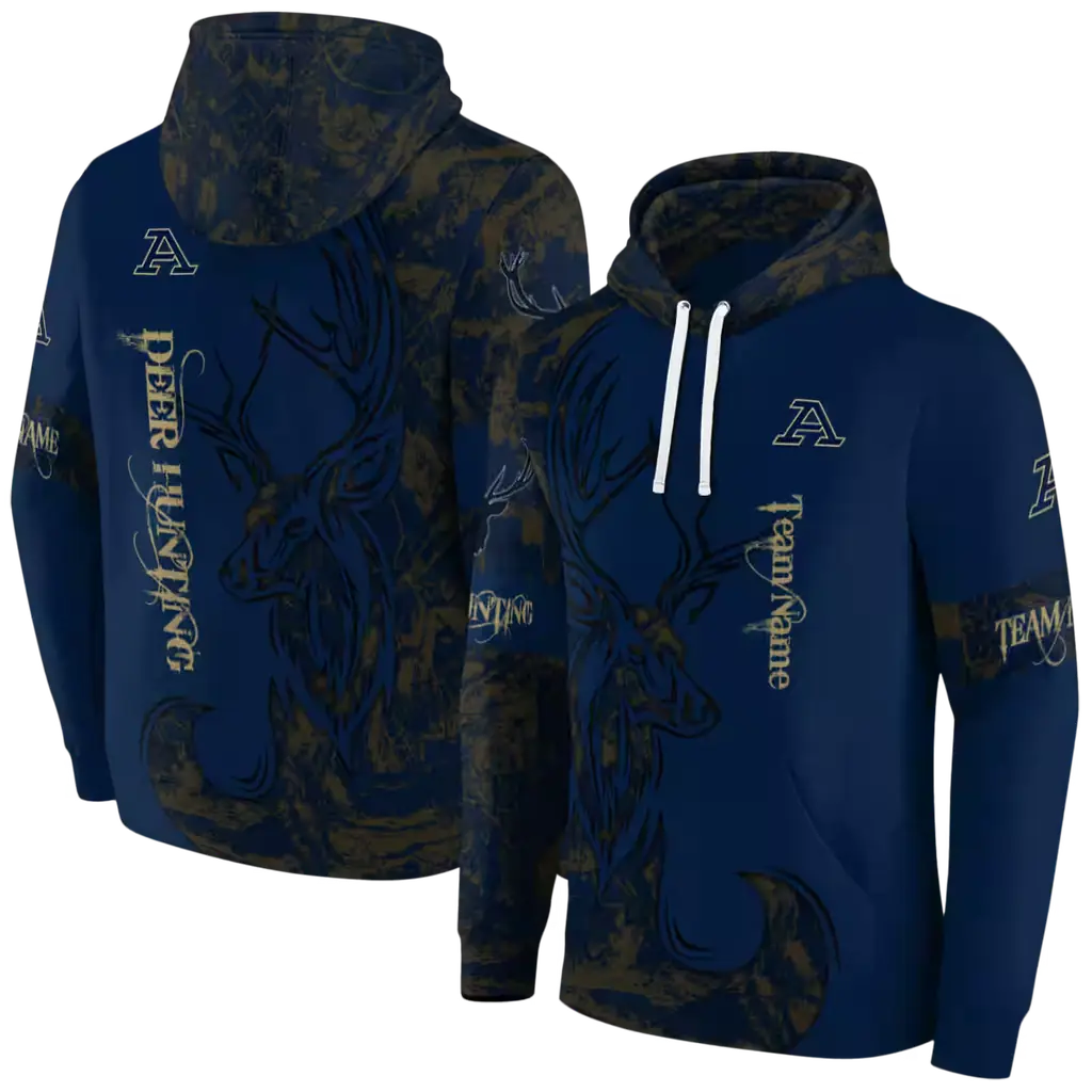 personalized akron zips deer silhouette blue hoodie fashion forward personalized akron zips deer silhouette blue hoodie fashion forward