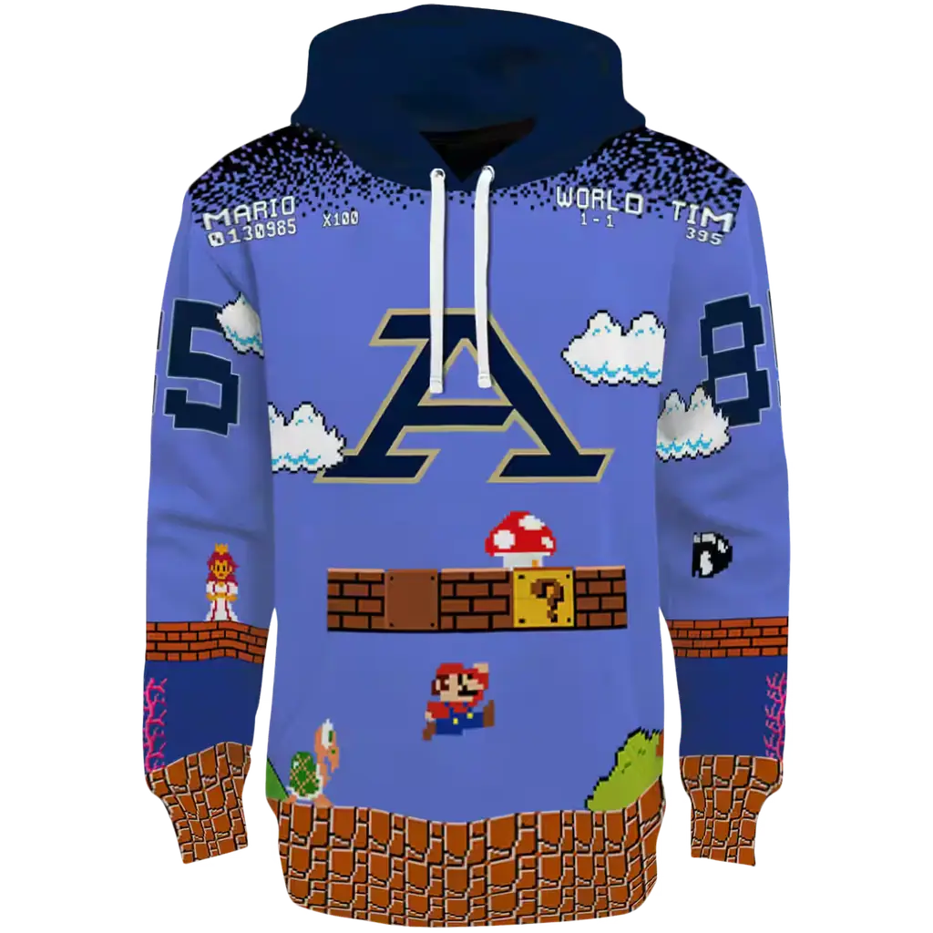 personalized akron zips mario blue black hoodie best selling personalized akron zips mario blue black hoodie best selling