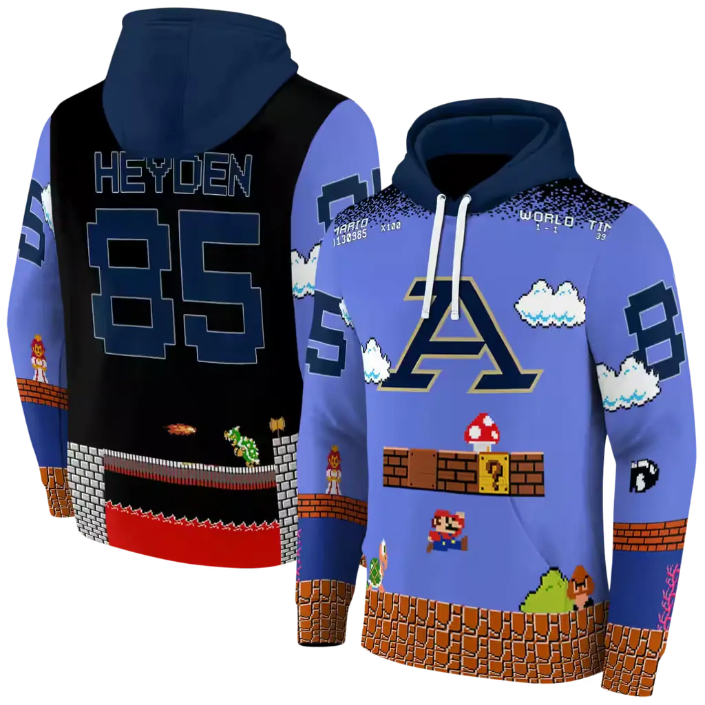 personalized akron zips mario blue black hoodie fashion forward personalized akron zips mario blue black hoodie fashion forward