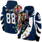 personalized akron zips puzzle pieces blue hoodie best selling
