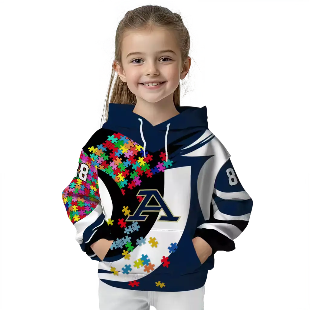personalized akron zips puzzle pieces blue hoodie top rated personalized akron zips puzzle pieces blue hoodie top rated