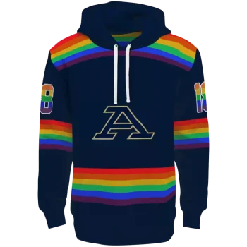 personalized akron zips rainbow stripes blue hoodie best selling