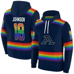 personalized akron zips rainbow stripes blue hoodie best selling