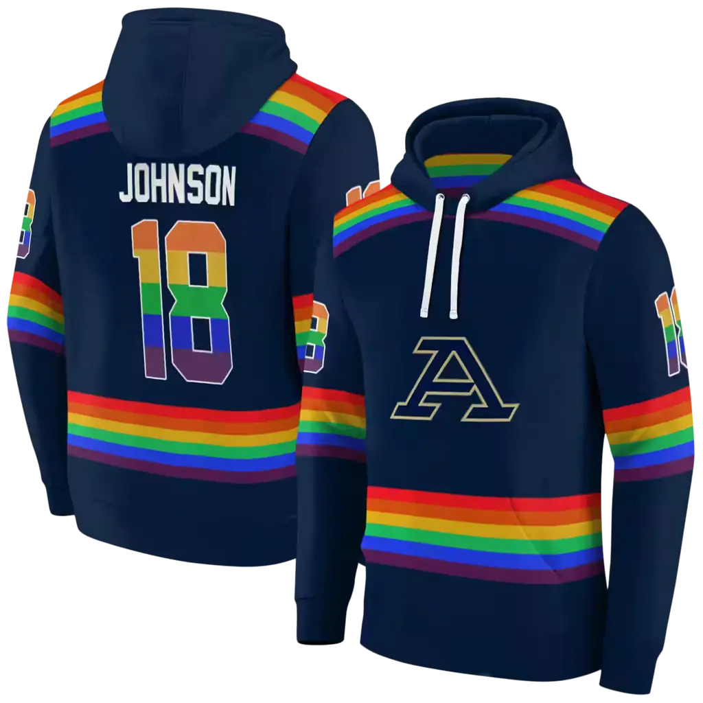 personalized akron zips rainbow stripes blue hoodie fashion forward personalized akron zips rainbow stripes blue hoodie fashion forward