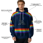 personalized akron zips rainbow stripes blue hoodie best selling