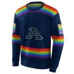 personalized akron zips rainbow stripes blue hoodie best selling
