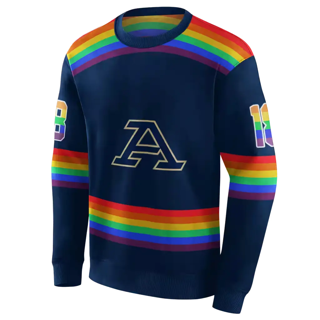 personalized akron zips rainbow stripes blue hoodie new arrival personalized akron zips rainbow stripes blue hoodie new arrival