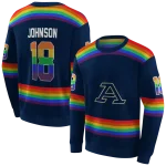 personalized akron zips rainbow stripes blue hoodie best selling
