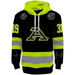 personalized akron zips safety motif black neon green hoodie best selling