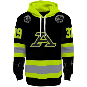 personalized akron zips safety motif black neon green hoodie best selling