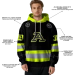 personalized akron zips safety motif black neon green hoodie best selling