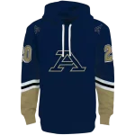 personalized akron zips striped sleeves blue hoodie best selling