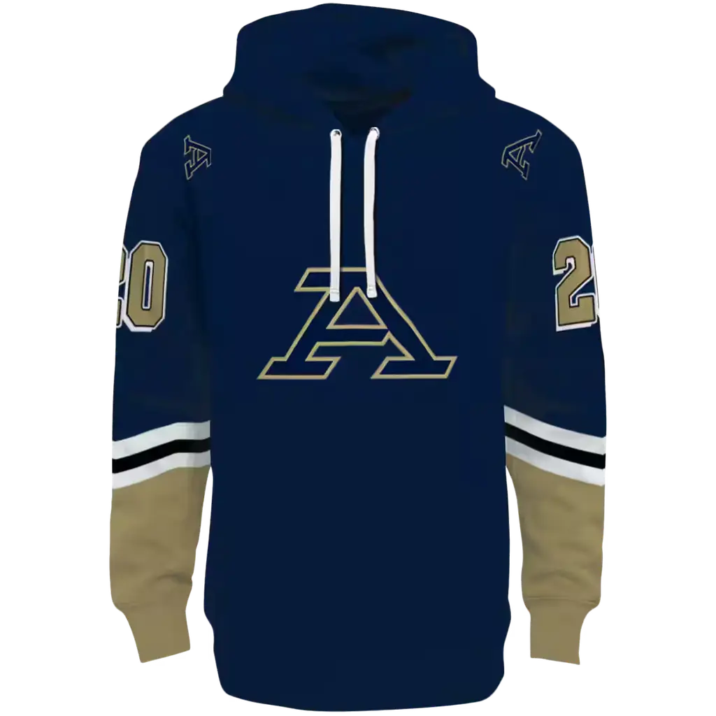 personalized akron zips striped sleeves blue hoodie best selling personalized akron zips striped sleeves blue hoodie best selling