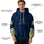 personalized akron zips striped sleeves blue hoodie best selling