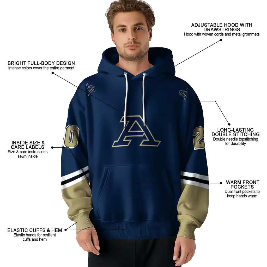 personalized akron zips striped sleeves blue hoodie latest model personalized akron zips striped sleeves blue hoodie latest model