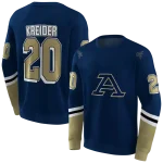 personalized akron zips striped sleeves blue hoodie best selling