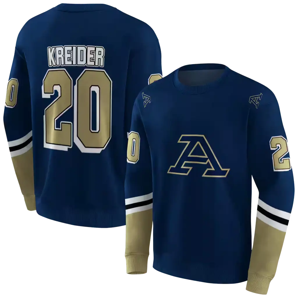 personalized akron zips striped sleeves blue hoodie premium grade personalized akron zips striped sleeves blue hoodie premium grade
