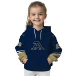 personalized akron zips striped sleeves blue hoodie best selling