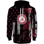 personalized alabama crimson tide distressed flag crimson black hoodie best selling