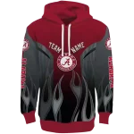 personalized alabama crimson tide flame design crimson hoodie best selling
