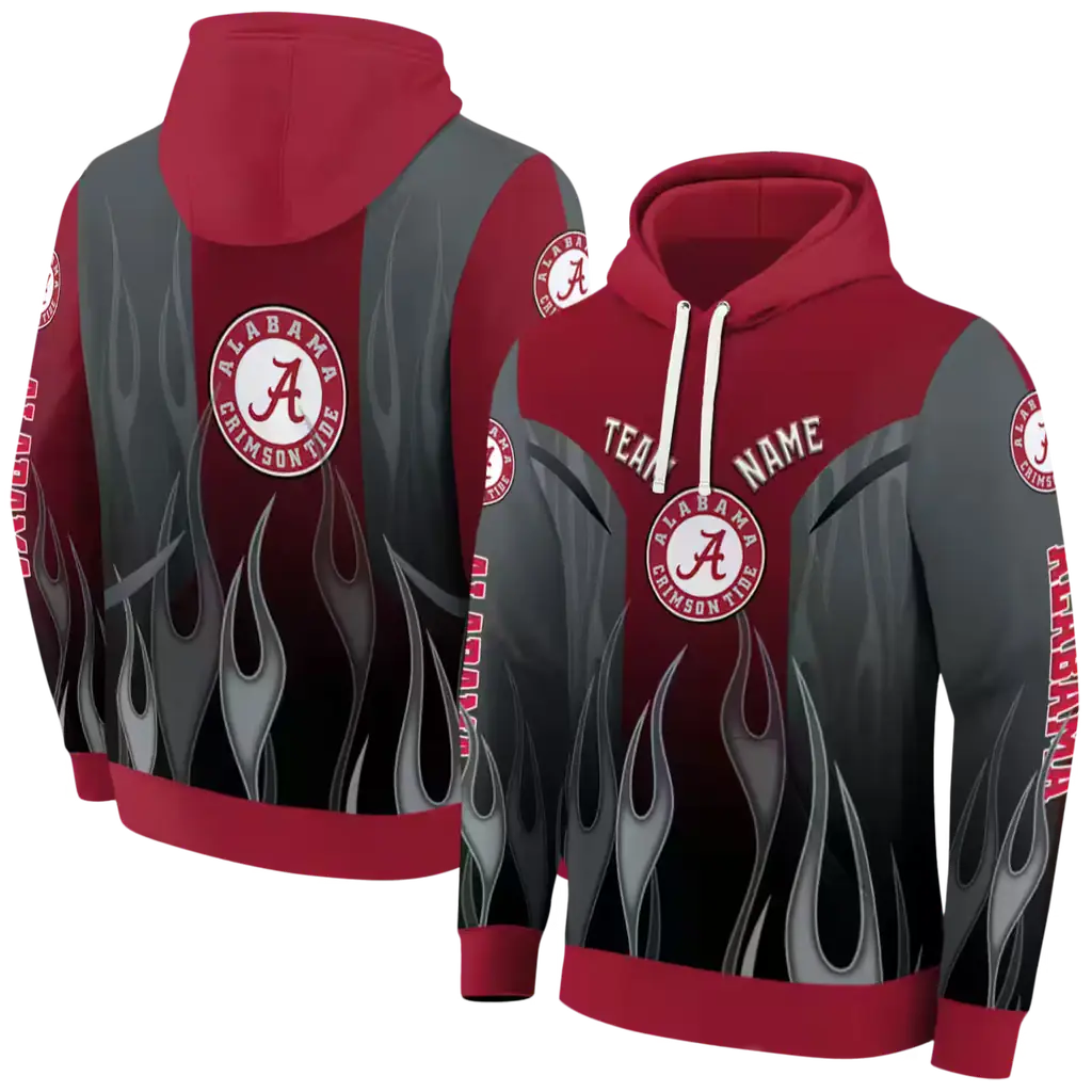 personalized alabama crimson tide flame design crimson hoodie fashion forward personalized alabama crimson tide flame design crimson hoodie fashion forward