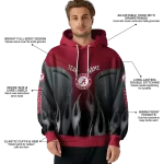 personalized alabama crimson tide flame design crimson hoodie best selling