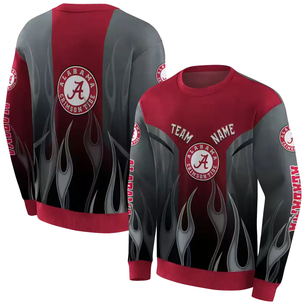 personalized alabama crimson tide flame design crimson hoodie premium grade personalized alabama crimson tide flame design crimson hoodie premium grade