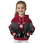 personalized alabama crimson tide flame design crimson hoodie best selling