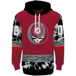 personalized alabama crimson tide grateful vibes crimson hoodie best selling