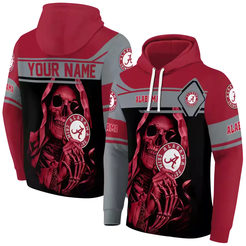personalized alabama crimson tide grim reaper crimson black hoodie fashion forward personalized alabama crimson tide grim reaper crimson black hoodie fashion forward