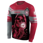 personalized alabama crimson tide grim reaper crimson black hoodie best selling