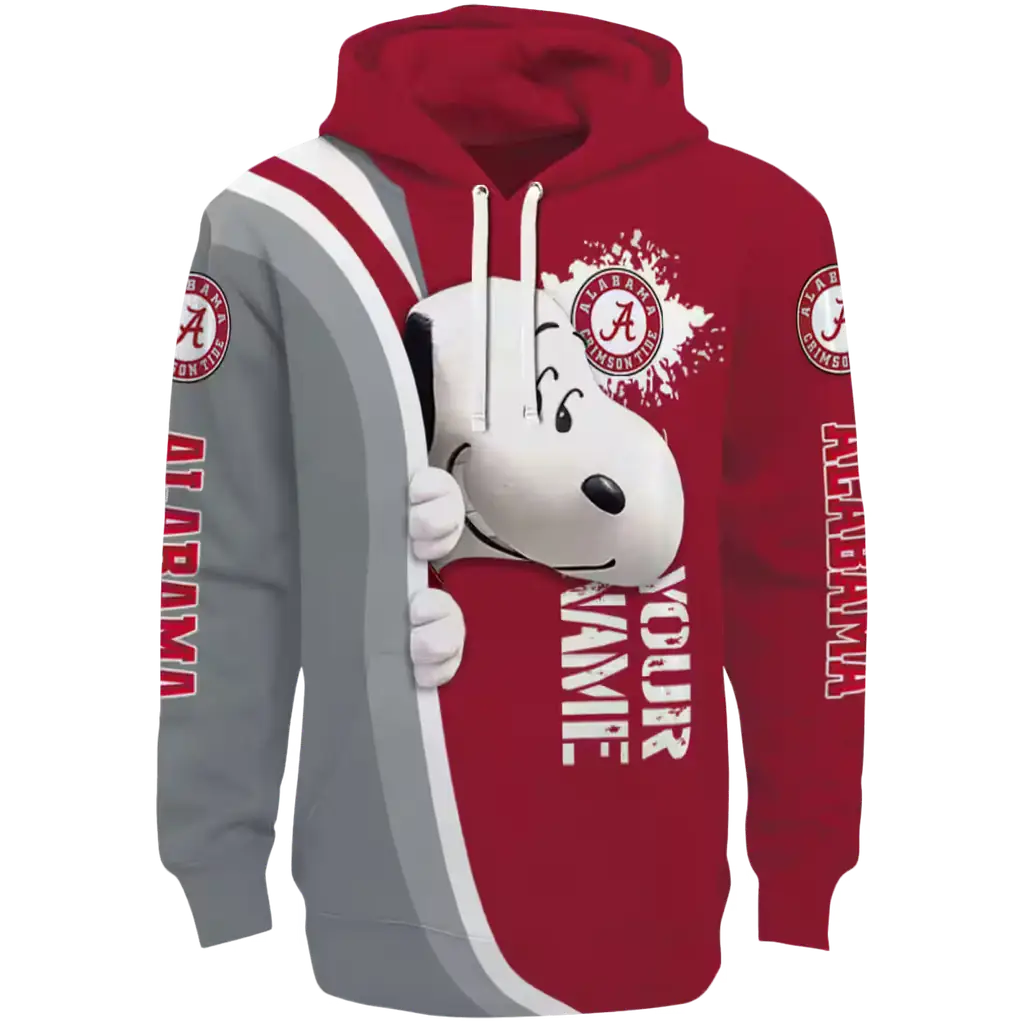 personalized alabama crimson tide peeking snoopy crimson hoodie best selling personalized alabama crimson tide peeking snoopy crimson hoodie best selling