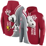 personalized alabama crimson tide peeking snoopy crimson hoodie best selling