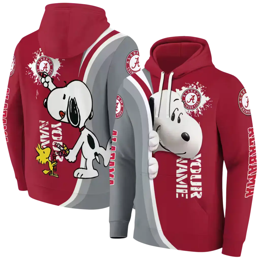 personalized alabama crimson tide peeking snoopy crimson hoodie fashion forward personalized alabama crimson tide peeking snoopy crimson hoodie fashion forward