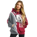 personalized alabama crimson tide peeking snoopy crimson hoodie best selling