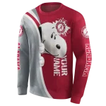 personalized alabama crimson tide peeking snoopy crimson hoodie best selling